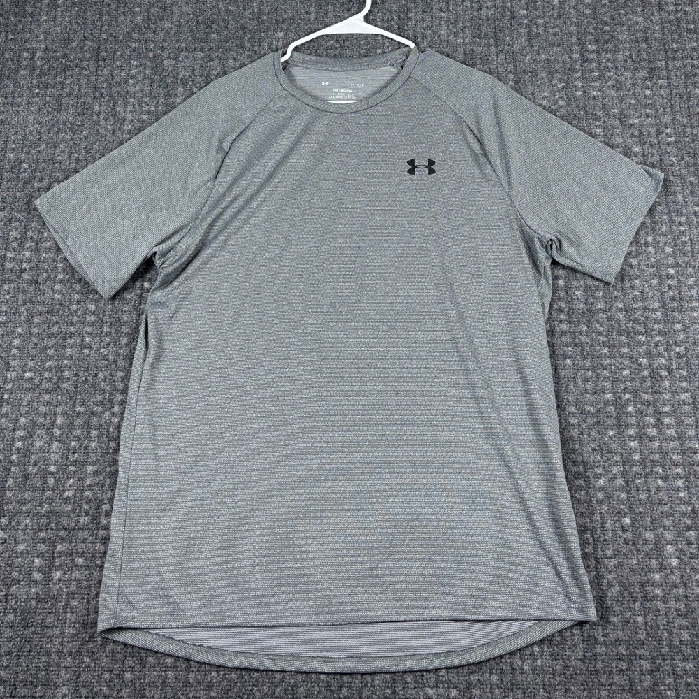 Under Armour The Tech Tee Short Sleeve Athletic Shirt Large Gray Heather